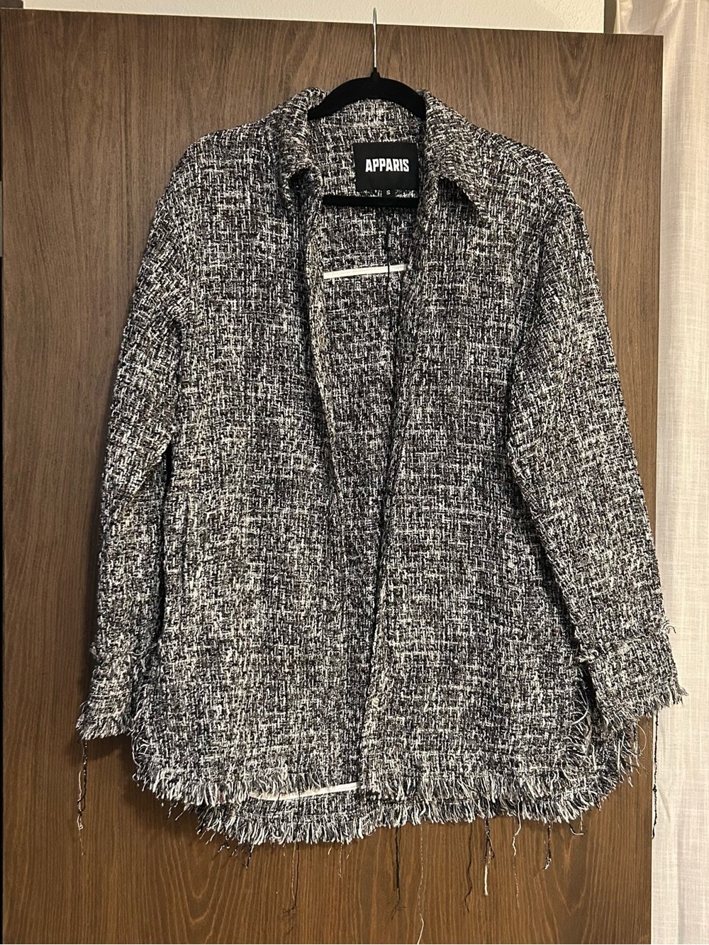 APPARIS Black and White Tweed Blazer